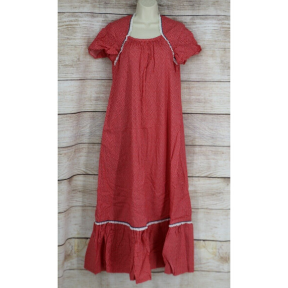 VINTAGE Keliis of Hawaii Liberty House Womens Size Small Floral Maxi Dress Red - Picture 1 of 7